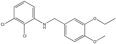 2,3-dichloro-N-[(3-ethoxy-4-methoxyphenyl)methyl]aniline Struktur