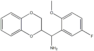 2,3-dihydro-1,4-benzodioxin-2-yl(5-fluoro-2-methoxyphenyl)methanamine Struktur