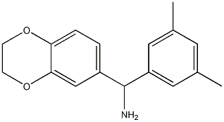 2,3-dihydro-1,4-benzodioxin-6-yl(3,5-dimethylphenyl)methanamine Struktur