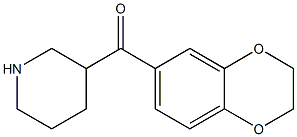 2,3-dihydro-1,4-benzodioxin-6-yl(piperidin-3-yl)methanone Struktur