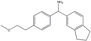 2,3-dihydro-1H-inden-5-yl[4-(2-methoxyethyl)phenyl]methanamine Struktur