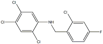 2,4,5-trichloro-N-[(2-chloro-4-fluorophenyl)methyl]aniline Struktur