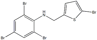 2,4,6-tribromo-N-[(5-bromothiophen-2-yl)methyl]aniline Struktur