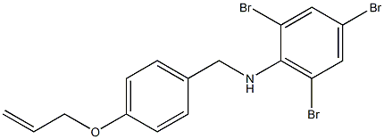 2,4,6-tribromo-N-{[4-(prop-2-en-1-yloxy)phenyl]methyl}aniline Struktur