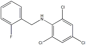 2,4,6-trichloro-N-[(2-fluorophenyl)methyl]aniline Struktur