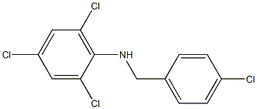 2,4,6-trichloro-N-[(4-chlorophenyl)methyl]aniline Struktur