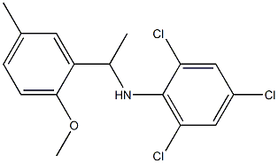 2,4,6-trichloro-N-[1-(2-methoxy-5-methylphenyl)ethyl]aniline Struktur