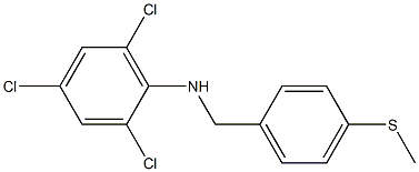 2,4,6-trichloro-N-{[4-(methylsulfanyl)phenyl]methyl}aniline Struktur