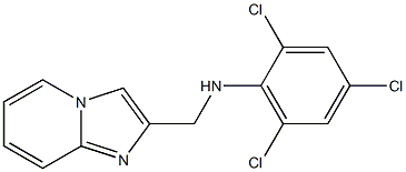 2,4,6-trichloro-N-{imidazo[1,2-a]pyridin-2-ylmethyl}aniline Struktur