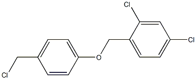 2,4-dichloro-1-[4-(chloromethyl)phenoxymethyl]benzene Struktur