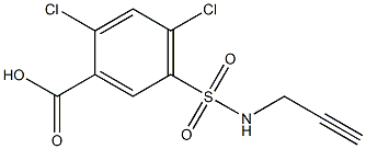 2,4-dichloro-5-(prop-2-yn-1-ylsulfamoyl)benzoic acid Struktur