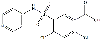 2,4-dichloro-5-(pyridin-4-ylsulfamoyl)benzoic acid Struktur