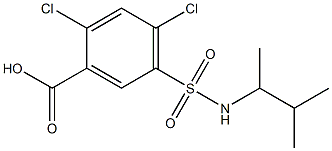 2,4-dichloro-5-[(3-methylbutan-2-yl)sulfamoyl]benzoic acid Struktur