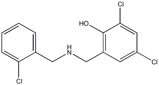 2,4-dichloro-6-({[(2-chlorophenyl)methyl]amino}methyl)phenol Struktur