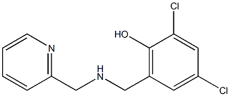 2,4-dichloro-6-{[(pyridin-2-ylmethyl)amino]methyl}phenol Struktur