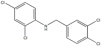 2,4-dichloro-N-[(3,4-dichlorophenyl)methyl]aniline Struktur