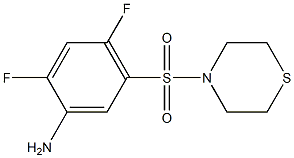 2,4-difluoro-5-(thiomorpholine-4-sulfonyl)aniline Struktur