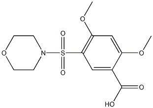 2,4-dimethoxy-5-(morpholin-4-ylsulfonyl)benzoic acid Struktur