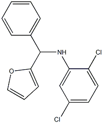 2,5-dichloro-N-[furan-2-yl(phenyl)methyl]aniline Struktur