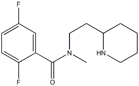 2,5-difluoro-N-methyl-N-[2-(piperidin-2-yl)ethyl]benzamide Struktur