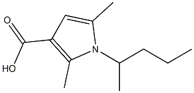 2,5-dimethyl-1-(pentan-2-yl)-1H-pyrrole-3-carboxylic acid Struktur