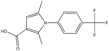 2,5-dimethyl-1-[4-(trifluoromethyl)phenyl]-1H-pyrrole-3-carboxylic acid Struktur