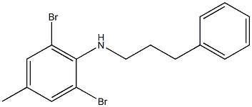 2,6-dibromo-4-methyl-N-(3-phenylpropyl)aniline Struktur