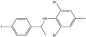 2,6-dibromo-N-[1-(4-fluorophenyl)ethyl]-4-methylaniline Struktur