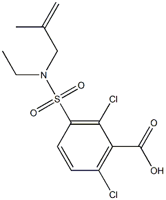 2,6-dichloro-3-[ethyl(2-methylprop-2-en-1-yl)sulfamoyl]benzoic acid Struktur