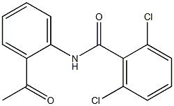 2,6-dichloro-N-(2-acetylphenyl)benzamide Struktur