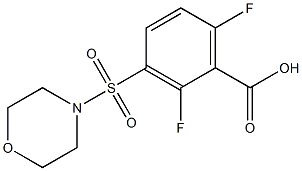 2,6-difluoro-3-(morpholin-4-ylsulfonyl)benzoic acid Struktur