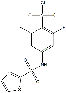 2,6-difluoro-4-[(thien-2-ylsulfonyl)amino]benzenesulfonyl chloride Struktur