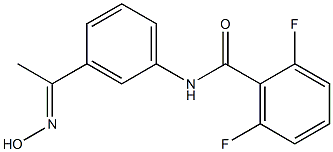 2,6-difluoro-N-{3-[(1E)-N-hydroxyethanimidoyl]phenyl}benzamide Struktur