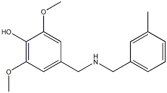 2,6-dimethoxy-4-({[(3-methylphenyl)methyl]amino}methyl)phenol Struktur