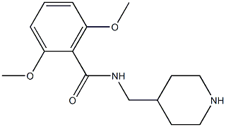 2,6-dimethoxy-N-(piperidin-4-ylmethyl)benzamide Struktur