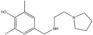 2,6-dimethyl-4-({[2-(pyrrolidin-1-yl)ethyl]amino}methyl)phenol Struktur