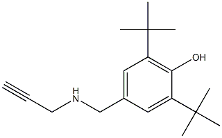 2,6-di-tert-butyl-4-[(prop-2-yn-1-ylamino)methyl]phenol Struktur