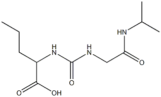 2-[({[2-(isopropylamino)-2-oxoethyl]amino}carbonyl)amino]pentanoic acid Struktur