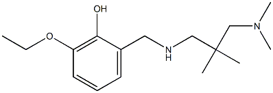 2-[({2-[(dimethylamino)methyl]-2-methylpropyl}amino)methyl]-6-ethoxyphenol Struktur