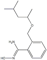 2-[(1,3-dimethylbutoxy)methyl]-N'-hydroxybenzenecarboximidamide Struktur