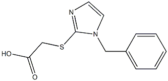 2-[(1-benzyl-1H-imidazol-2-yl)sulfanyl]acetic acid Struktur