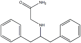 2-[(1-benzyl-2-phenylethyl)amino]acetamide Struktur