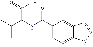 2-[(1H-benzimidazol-5-ylcarbonyl)amino]-3-methylbutanoic acid Struktur