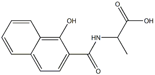 2-[(1-hydroxy-2-naphthoyl)amino]propanoic acid Struktur