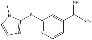 2-[(1-methyl-1H-imidazol-2-yl)sulfanyl]pyridine-4-carboximidamide Struktur