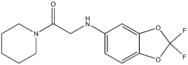 2-[(2,2-difluoro-2H-1,3-benzodioxol-5-yl)amino]-1-(piperidin-1-yl)ethan-1-one Struktur