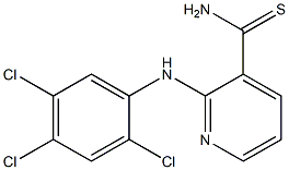 2-[(2,4,5-trichlorophenyl)amino]pyridine-3-carbothioamide Struktur