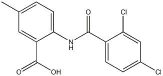 2-[(2,4-dichlorobenzene)amido]-5-methylbenzoic acid Struktur