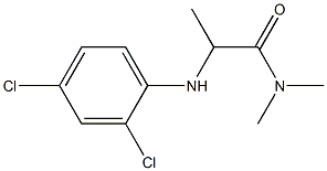 2-[(2,4-dichlorophenyl)amino]-N,N-dimethylpropanamide Struktur