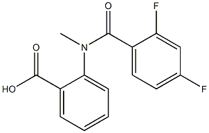 2-[(2,4-difluorobenzoyl)(methyl)amino]benzoic acid Struktur